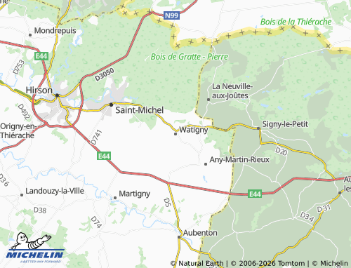 Mappa MICHELIN Watigny - ViaMichelin