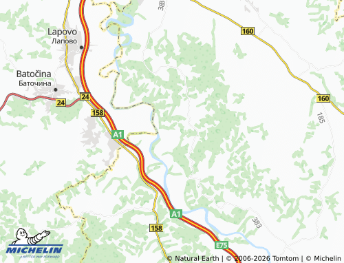 Mapa MICHELIN Radošin - ViaMichelin