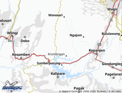 MICHELIN-Landkarte Peniwen - ViaMichelin