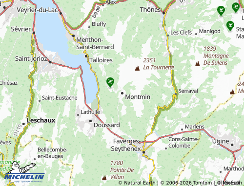 Carte MICHELIN Montmin - ViaMichelin