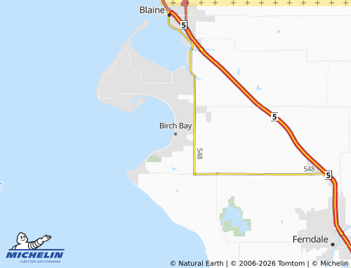 Mapa MICHELIN Birch Bay - ViaMichelin