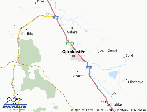 Mapa MICHELIN Gjirokaster - ViaMichelin