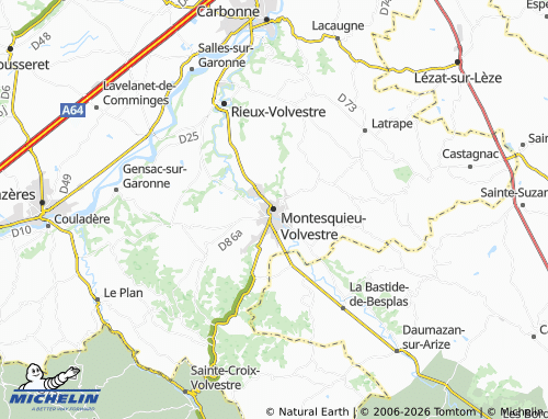 Carte MICHELIN Montesquieu-Volvestre - ViaMichelin