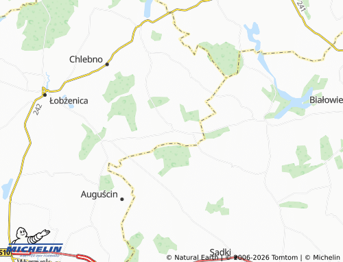 MICHELIN Dębno map - ViaMichelin