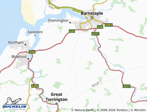 Mappa MICHELIN Newton Tracey - ViaMichelin