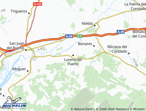 MICHELIN Lucena del Puerto map - ViaMichelin