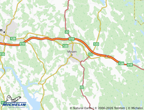 Kaart MICHELIN Mysen - ViaMichelin