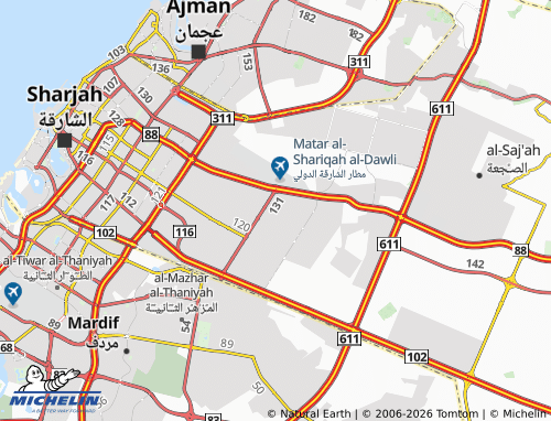 MICHELIN Al Qarrayen 1 map - ViaMichelin