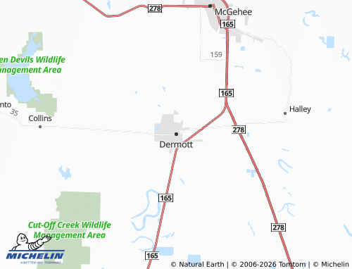 Kaart MICHELIN Dermott - ViaMichelin