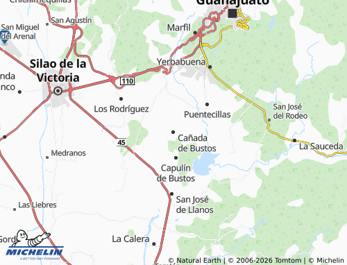 Kaart MICHELIN Cañada de Bustos - ViaMichelin