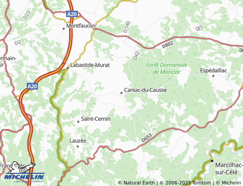 MICHELIN Caniac-du-Causse map - ViaMichelin