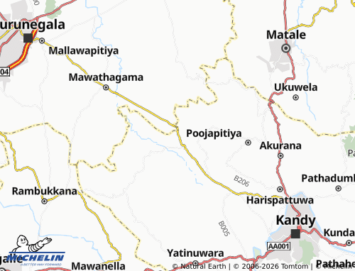 MICHELIN Akkarawatta map - ViaMichelin