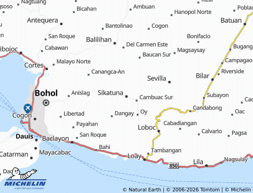MICHELIN Sikatuna map - ViaMichelin