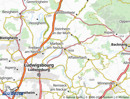 Mapa MICHELIN Marbach am Neckar - ViaMichelin