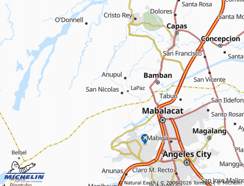 MICHELIN San Nicolas map - ViaMichelin