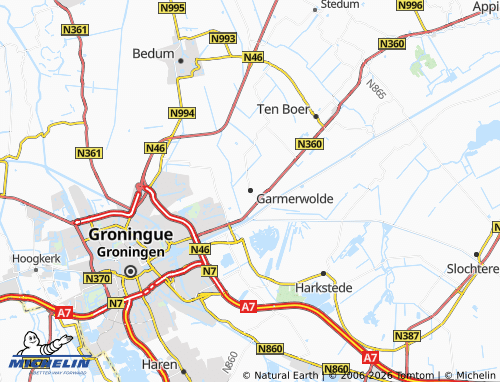 MICHELIN Garmerwolde map - ViaMichelin