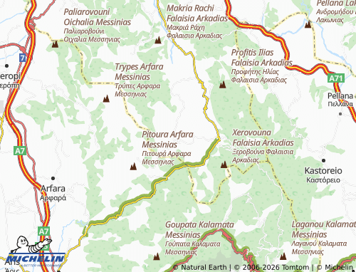 MICHELIN Akovos map - ViaMichelin