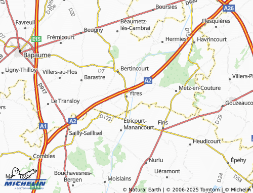 Mappa MICHELIN Ytres - ViaMichelin
