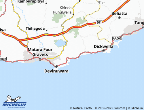 MICHELIN Naotunna Central map - ViaMichelin