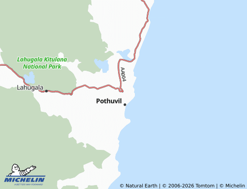 Mappa MICHELIN Pothuvil Town - ViaMichelin