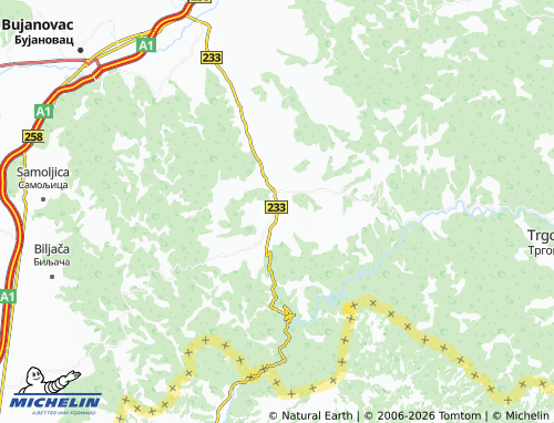 Mapa MICHELIN Baraljevac - ViaMichelin