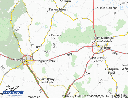 Carte MICHELIN Origny-le-Butin - ViaMichelin