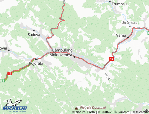 Mappa MICHELIN Câmpulung Moldovenesc - ViaMichelin