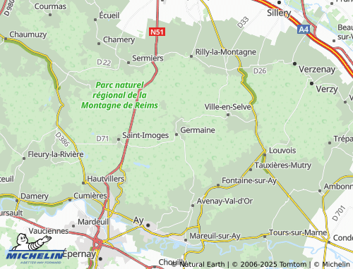 MICHELIN Germaine map - ViaMichelin