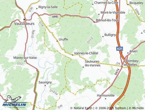 MICHELIN Vannes-le-Châtel map - ViaMichelin