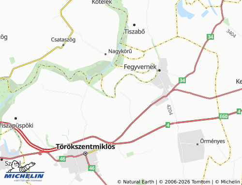 MICHELIN Szakállas map - ViaMichelin
