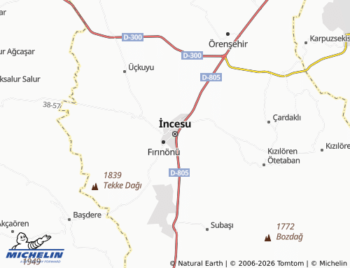 Mappa MICHELIN İncesu - ViaMichelin