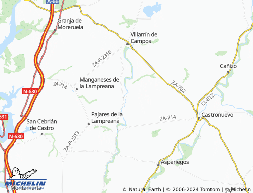 Mapa MICHELIN Villalba de la Lampreana - ViaMichelin