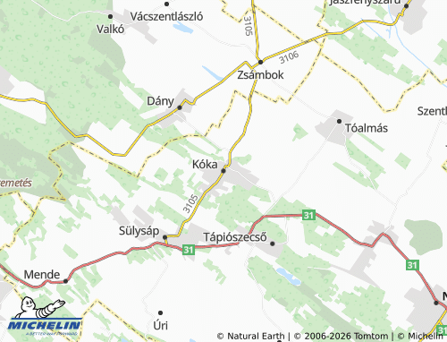 MICHELIN Kóka map - ViaMichelin
