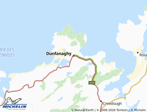 MICHELIN-Landkarte Dunfanaghy - ViaMichelin