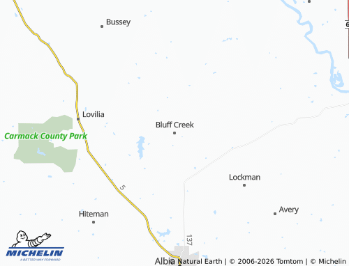 Mappa MICHELIN Bluff Creek - ViaMichelin