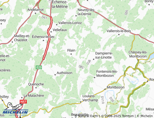 Carte MICHELIN Vy-lès-Filain - ViaMichelin