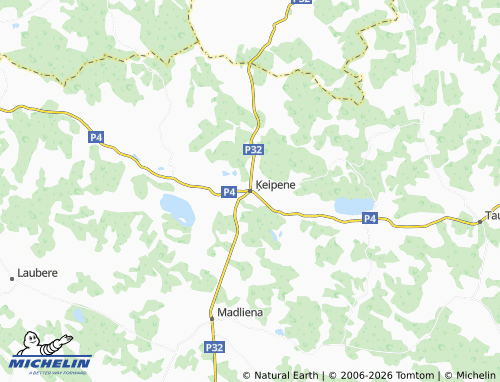 Mapa MICHELIN Ķeipenes pagasts - ViaMichelin