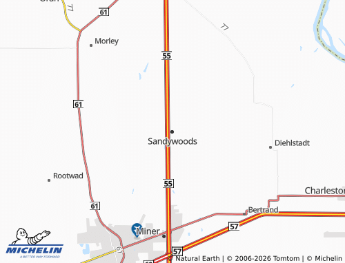 Mapa MICHELIN Sandywoods - ViaMichelin