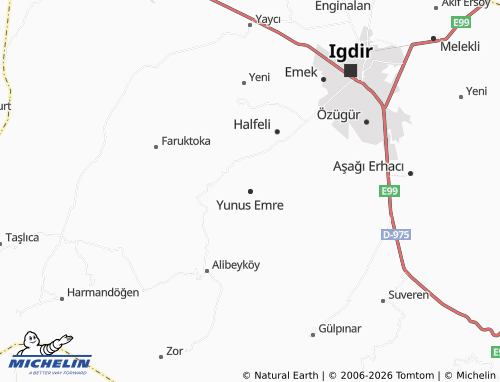 MICHELIN Yunus Emre map - ViaMichelin