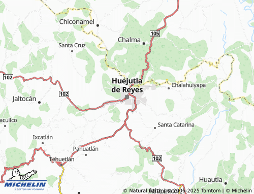 MICHELIN Huejutla de Reyes map - ViaMichelin