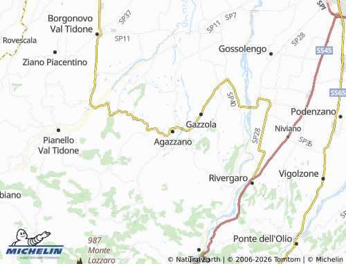 MICHELIN-Landkarte Agazzano - ViaMichelin