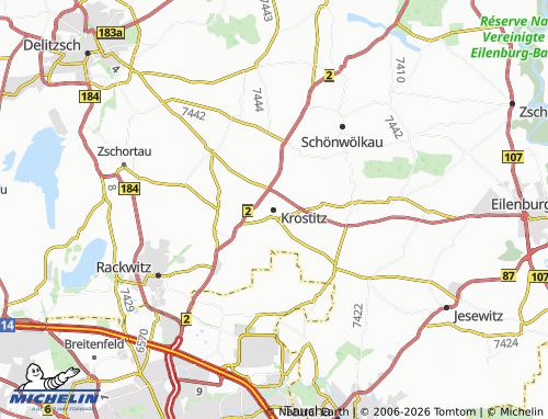 Carte MICHELIN Krostitz - ViaMichelin