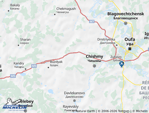 MICHELIN-Landkarte Blagowarski Rajon - ViaMichelin