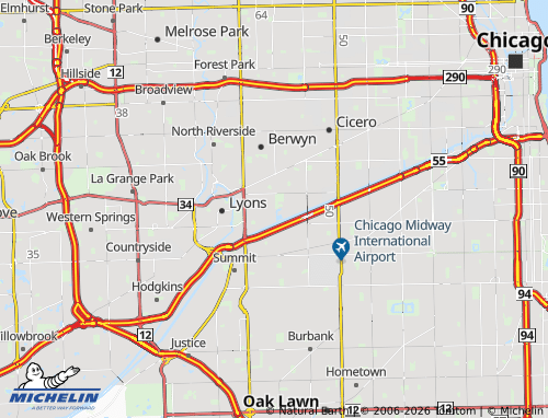 Mappa MICHELIN Stickney - ViaMichelin