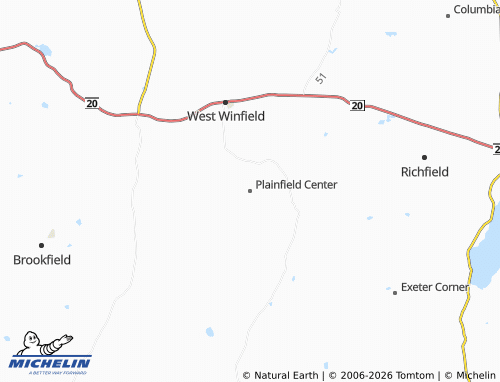 Carte MICHELIN Plainfield Center - ViaMichelin