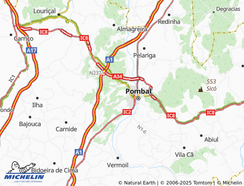 Mapa MICHELIN Casal Fernão João - ViaMichelin