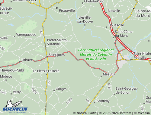 MICHELIN Baupte map - ViaMichelin