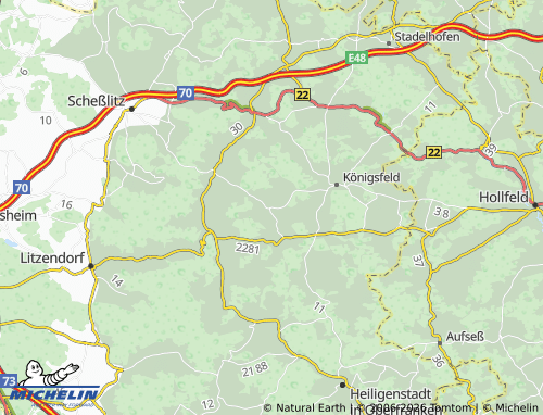 MICHELIN Poxdorf map - ViaMichelin