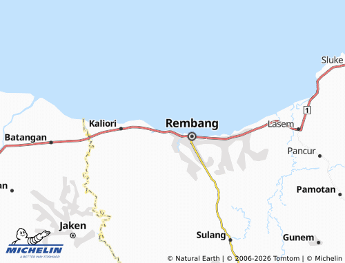 MICHELIN Gegunung Wetan map - ViaMichelin