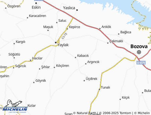 Carte MICHELIN Kabacık - ViaMichelin